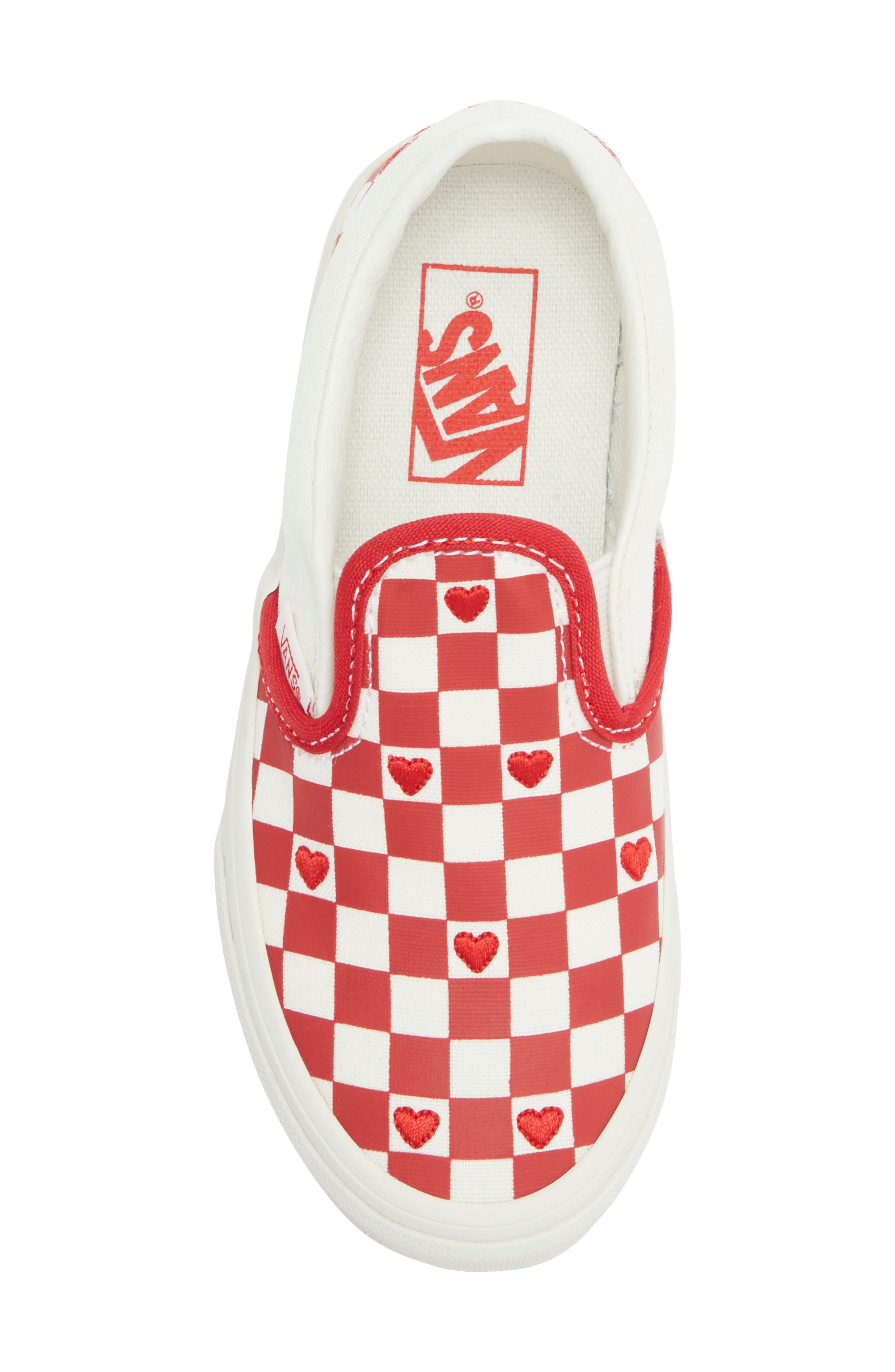 Vans Kids' Classic Slip-On Sneaker, Alternate, color, Valentines Red/True White