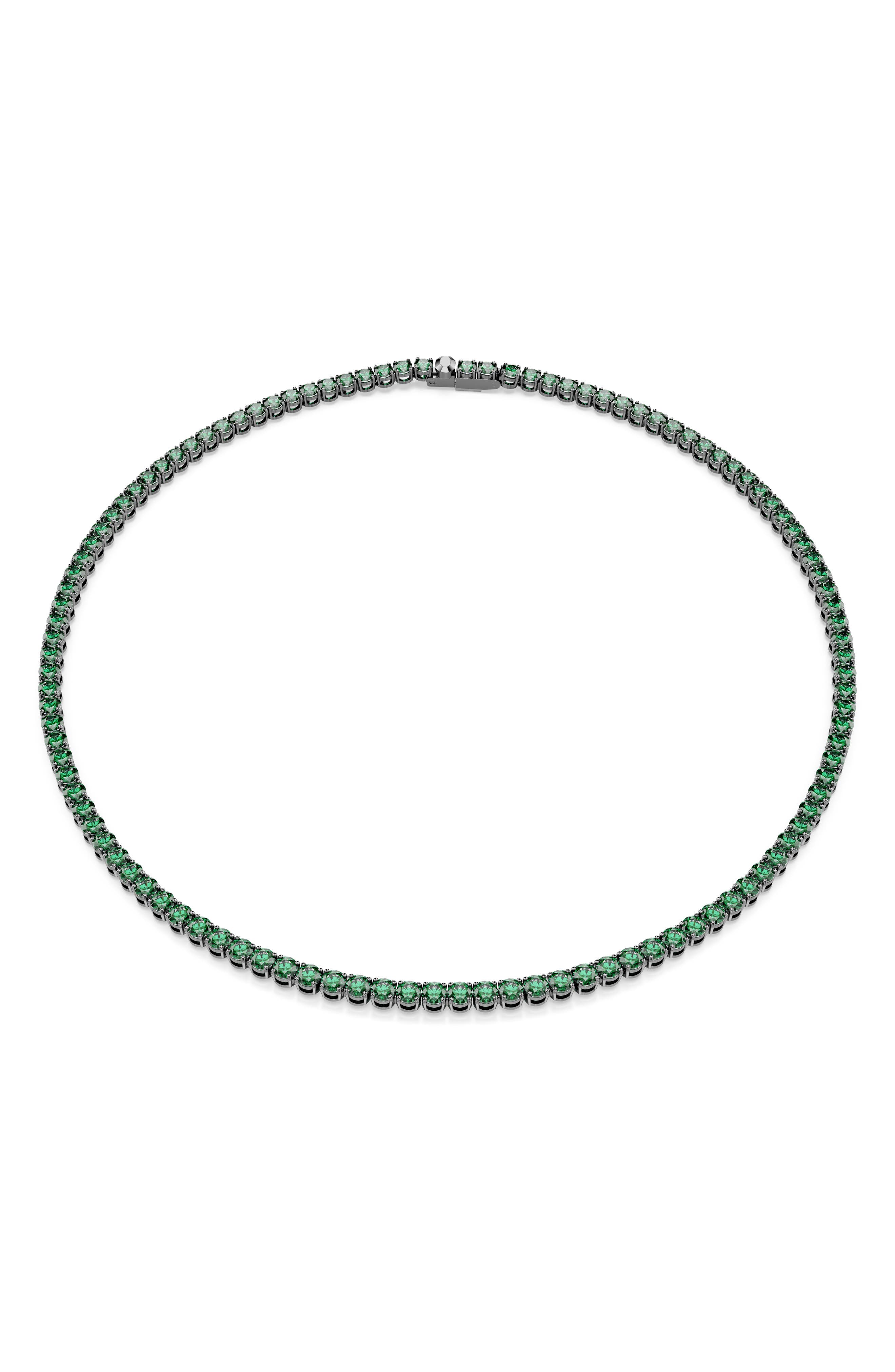 Swarovski Matrix Tennis Necklace In Metallic