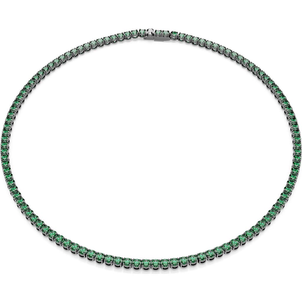 Swarovski Matrix Tennis Necklace In Metallic