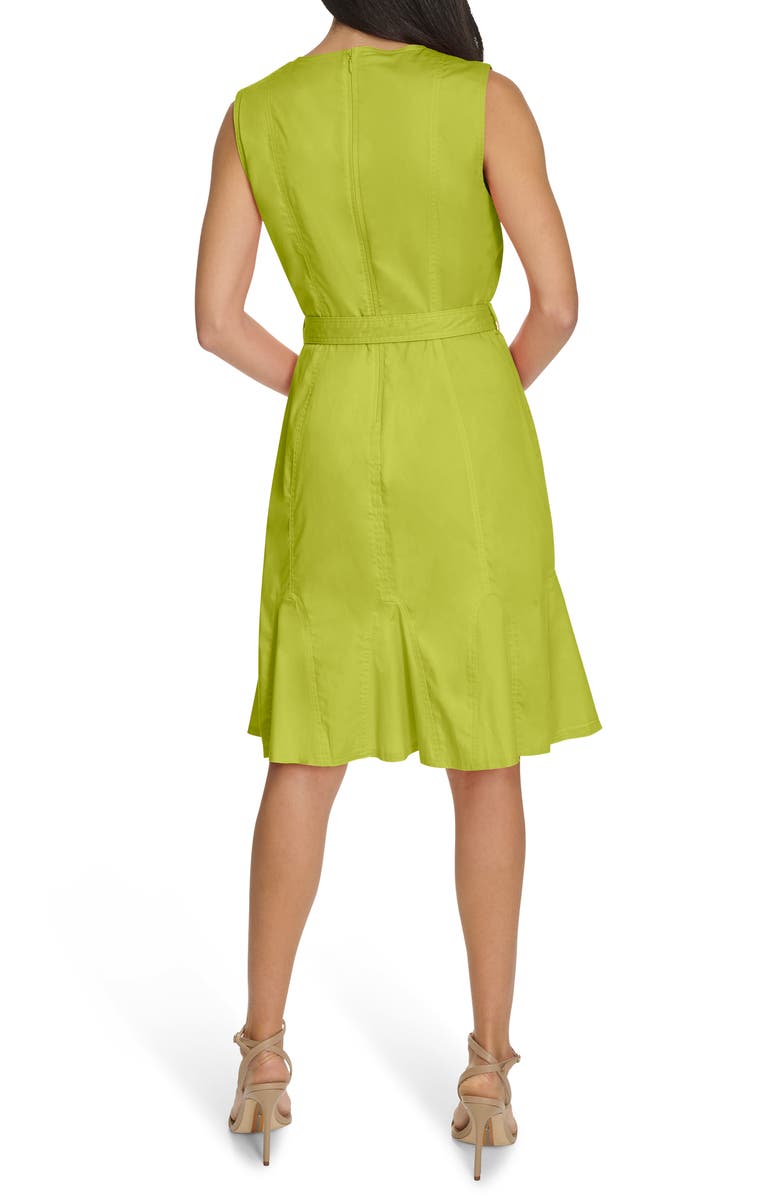 Belted A-Line Dress