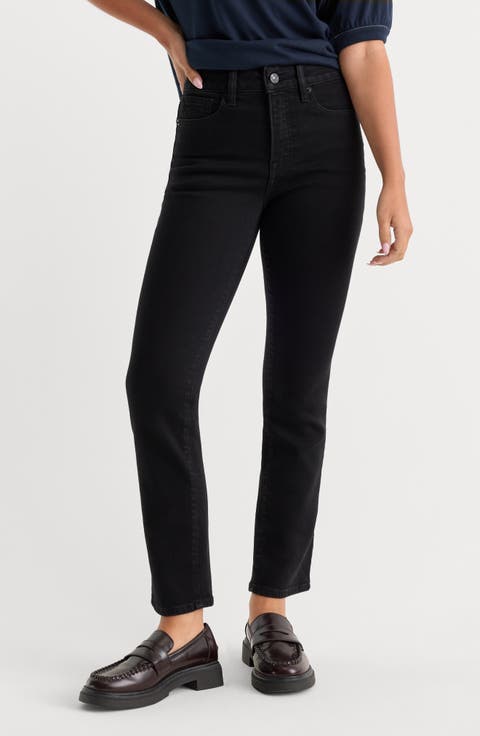 Good Petite High Waist Straight Leg Jeans