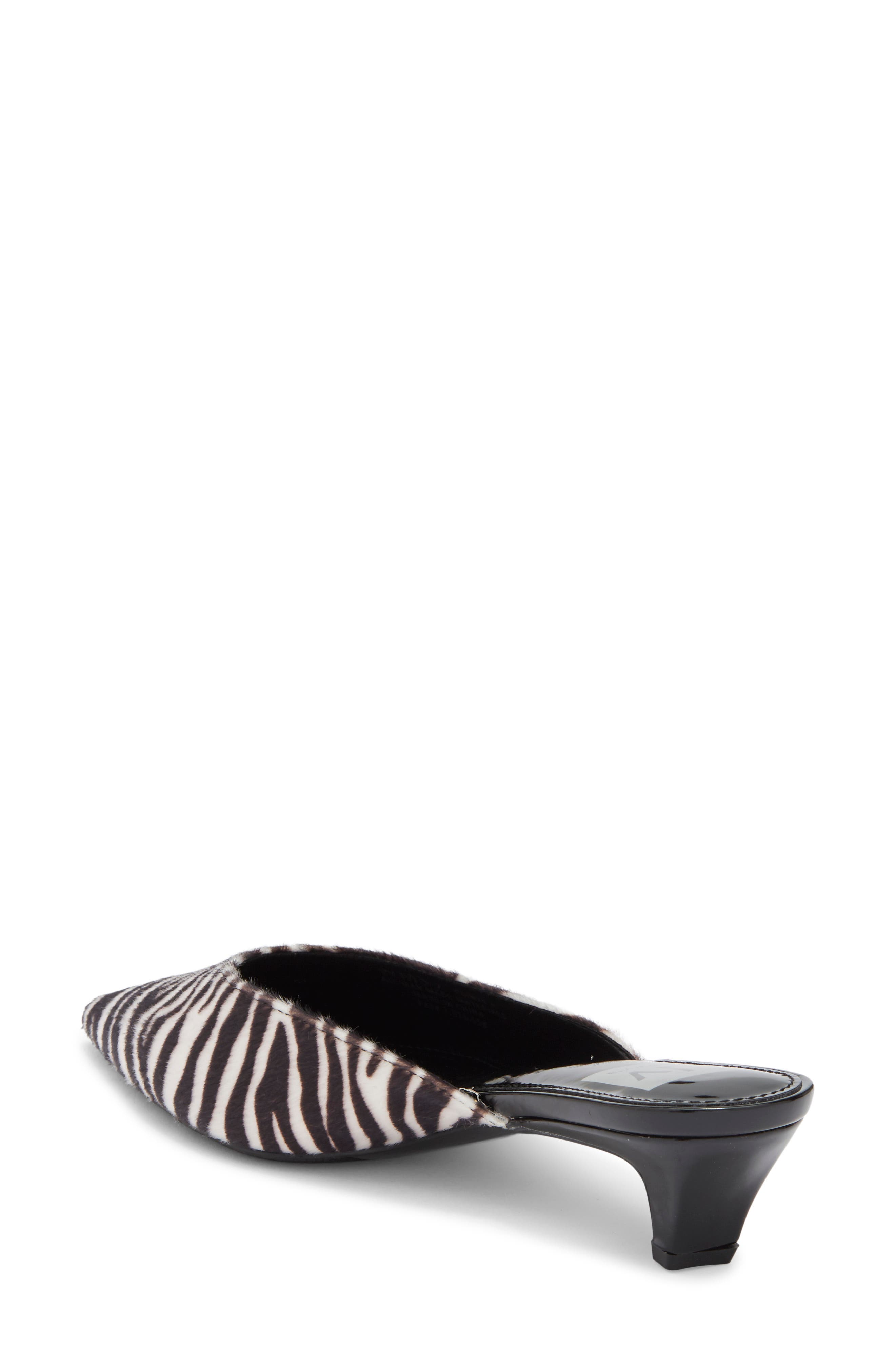 Pointed Toe Mule, Alternate, color, ZEBRA