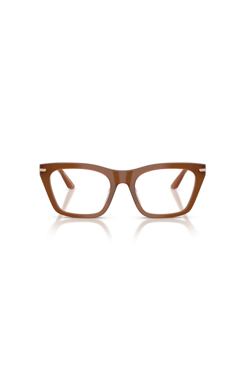 53mm Cat Eye optical glasses, Alternate, color, Brown