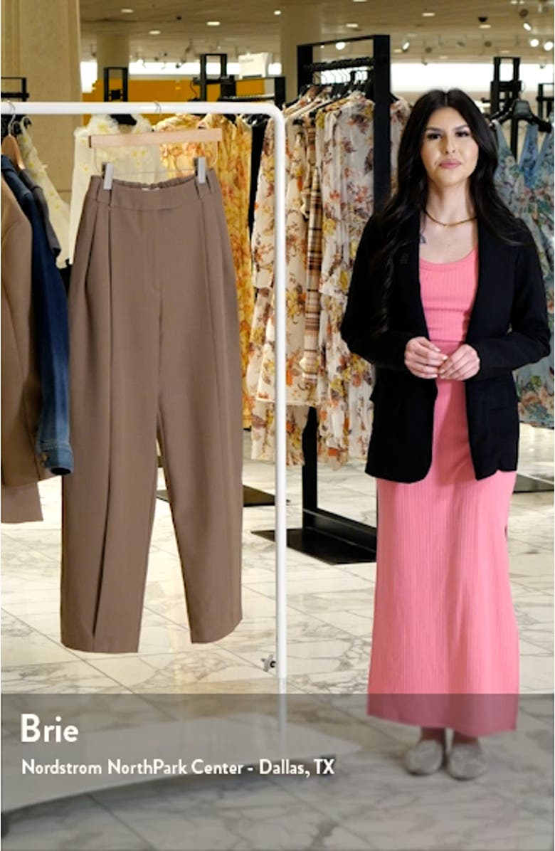 Joey Pleated Wide Leg Suit Trousers, sales video thumbnail