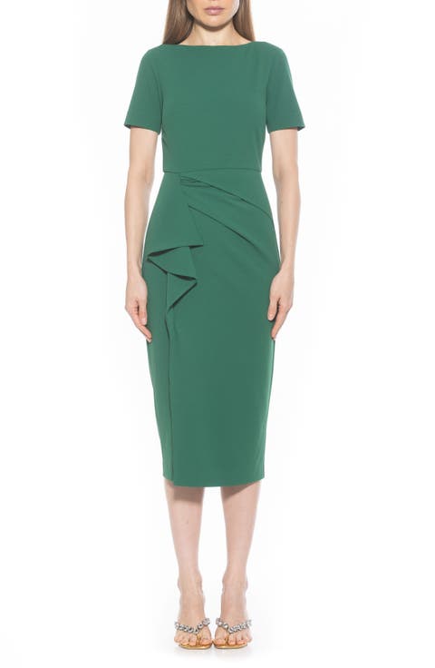 Alexia Admor フロントタイ ジョイス シース ミディ ドレス Amazon.com: Alexia Admor: MIDI DRESSES