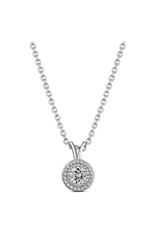 Lovery Sterling Silver Necklace With Pouch, Bath Bomb & Gift Box In Cluster Zirconium Stone