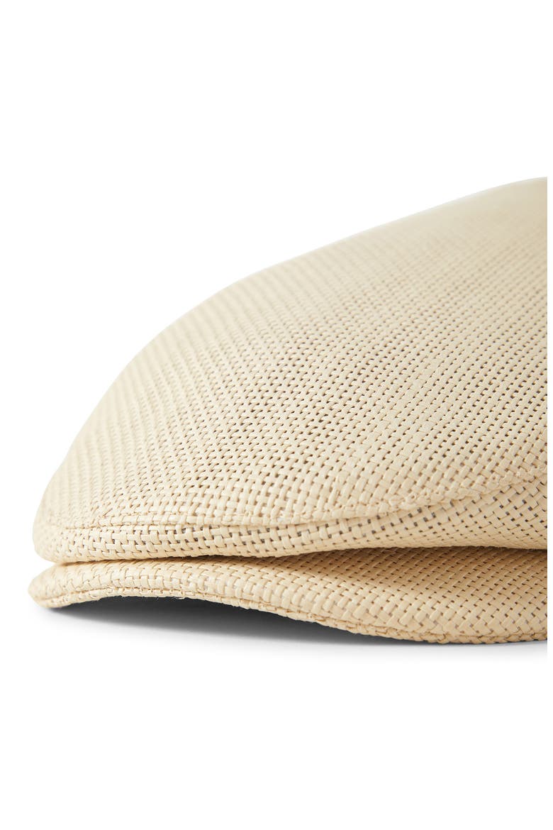 Hooligan Herringbone Driving Cap, Alternate, color, NATURAL STRAW