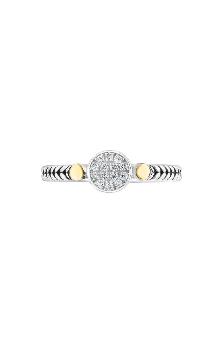 EFFY Sterling Silver & 18K Gold Pavé Diamond Ring - 0.09ct., Alternate, color, Silver