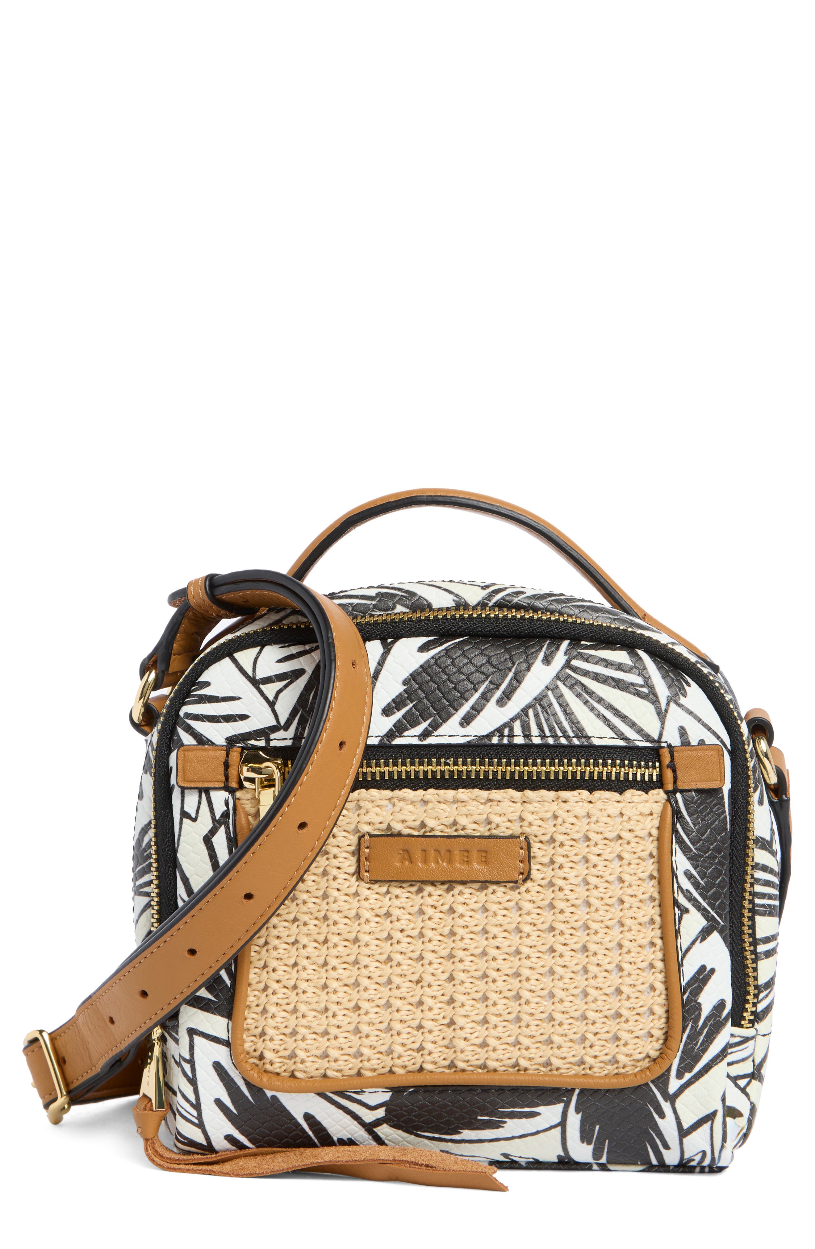 AIMEE Haven Top Handle Crossbody Bag, Main, color, Raffia Canyon
