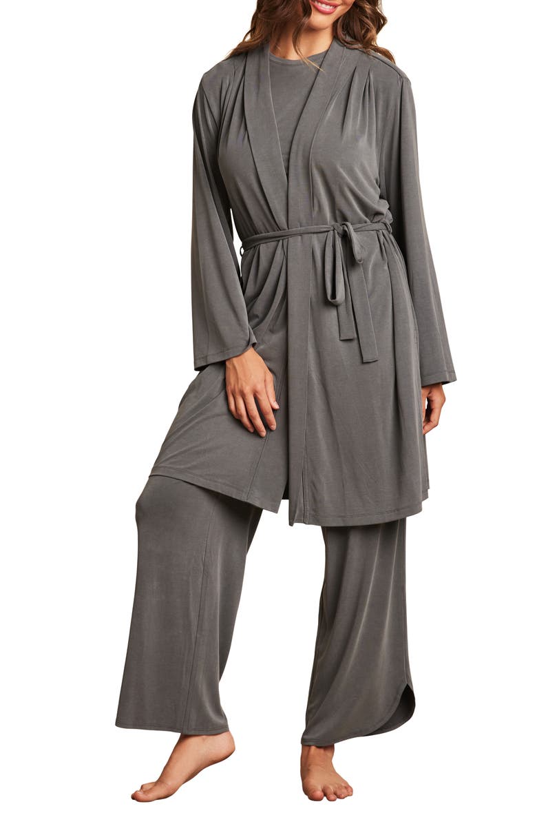 Barefoot Dreams<sup>®</sup> Malibu Collection<sup>®</sup> Sandwashed Jersey Robe, Main, color, 