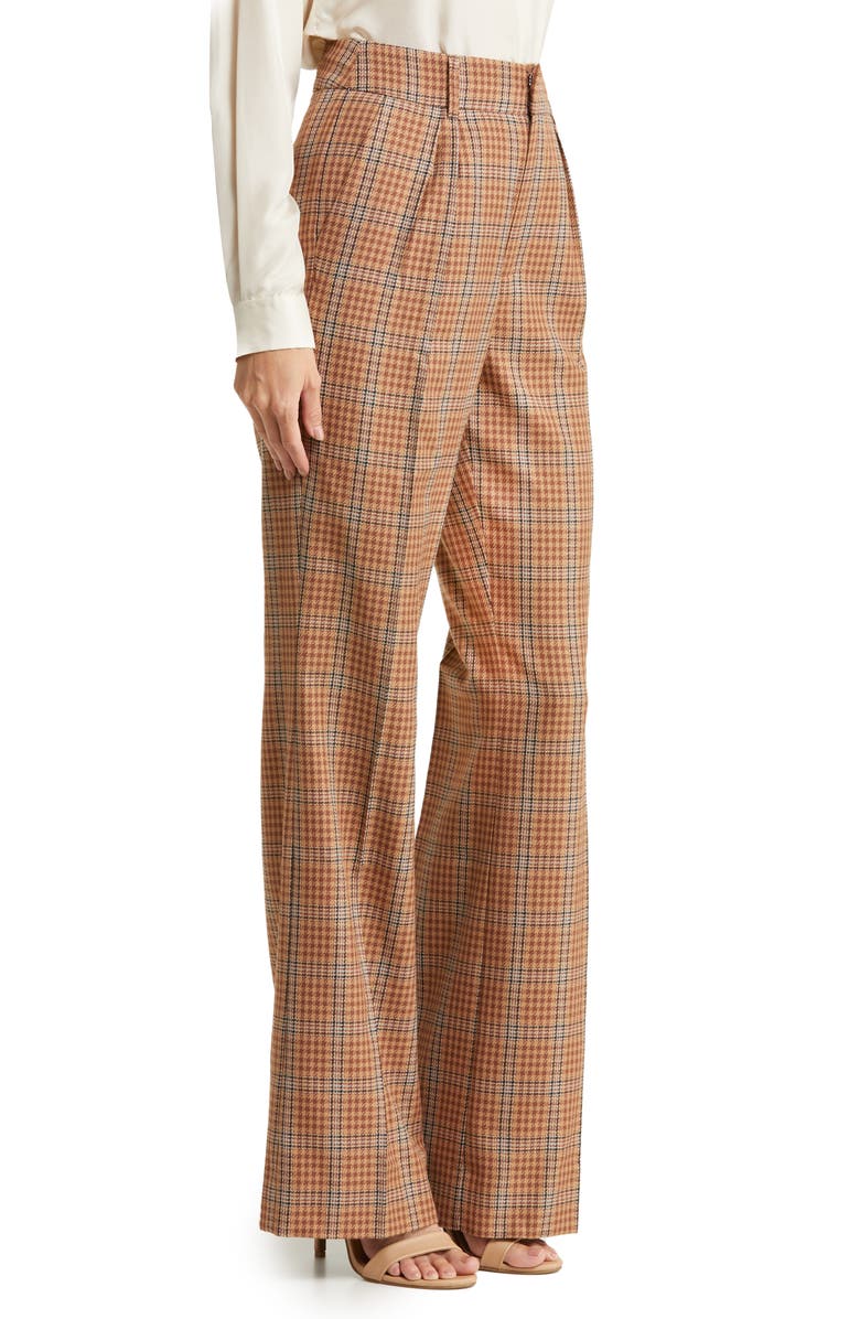 PAIGE Avedon Plaid Wide Leg Trousers, Alternate, color, Bronze Dust Multi