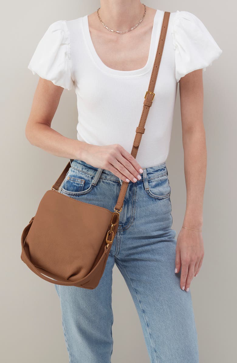 HOBO Starr Convertible Leather Shoulder Bag, Alternate, color, Timber Brown