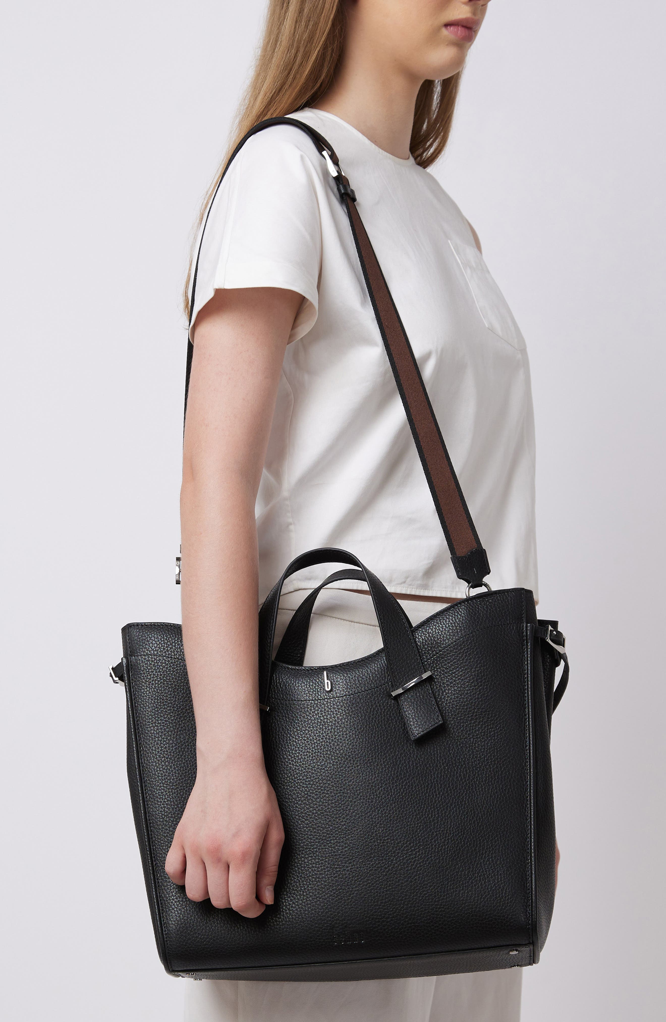 behno Greta Crossbody Tote, Alternate, color, Black