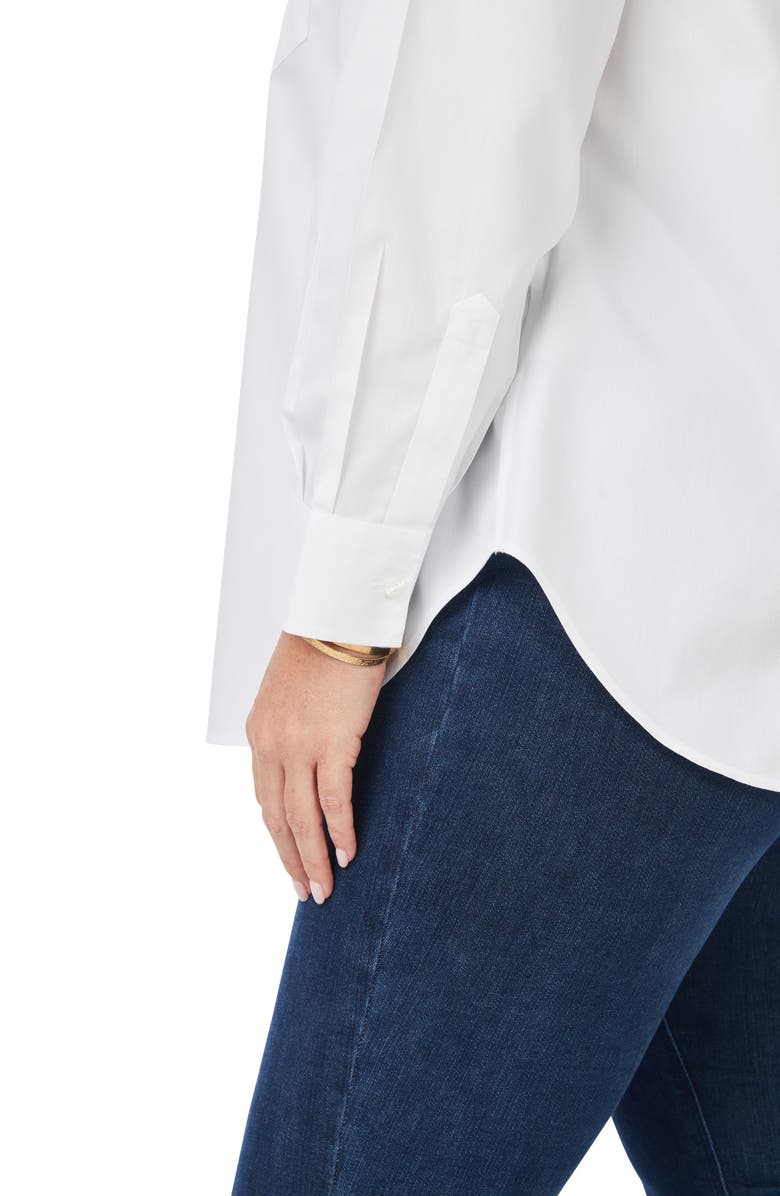 Foxcroft Boyfriend Non-Iron Cotton Blouse, Alternate, color, White
