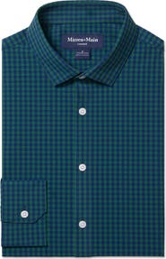 Mizzen+Main Leeward Trim Fit No Tuck Gingham Performance Button-Up Shirt