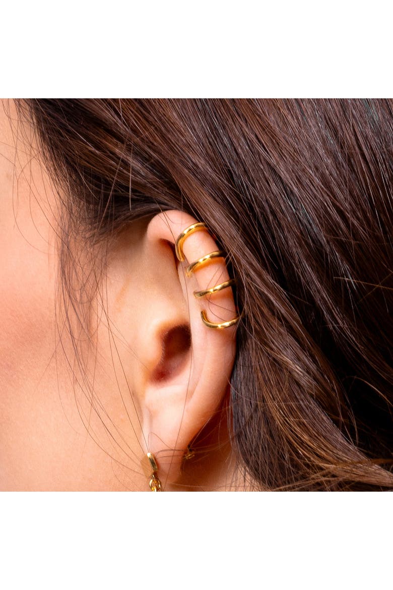Waterfall High Ear Cuff, Alternate, color, Gold