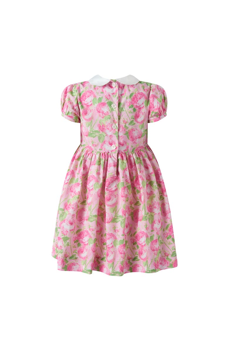 Rachel Riley Classic Rose Smocked Dress, Alternate, color, Pink