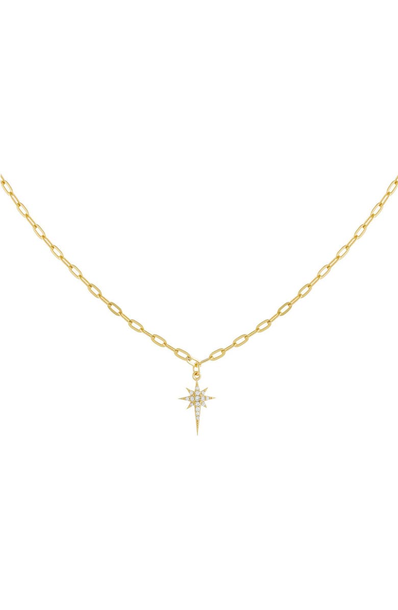 Adina's Jewels Starburst Pendant Necklace, Main, color, Gold