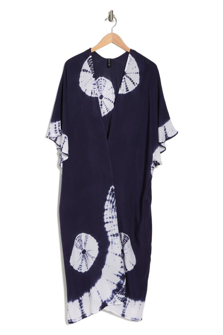 Tie Dye Ruana, Alternate, color, NAVY