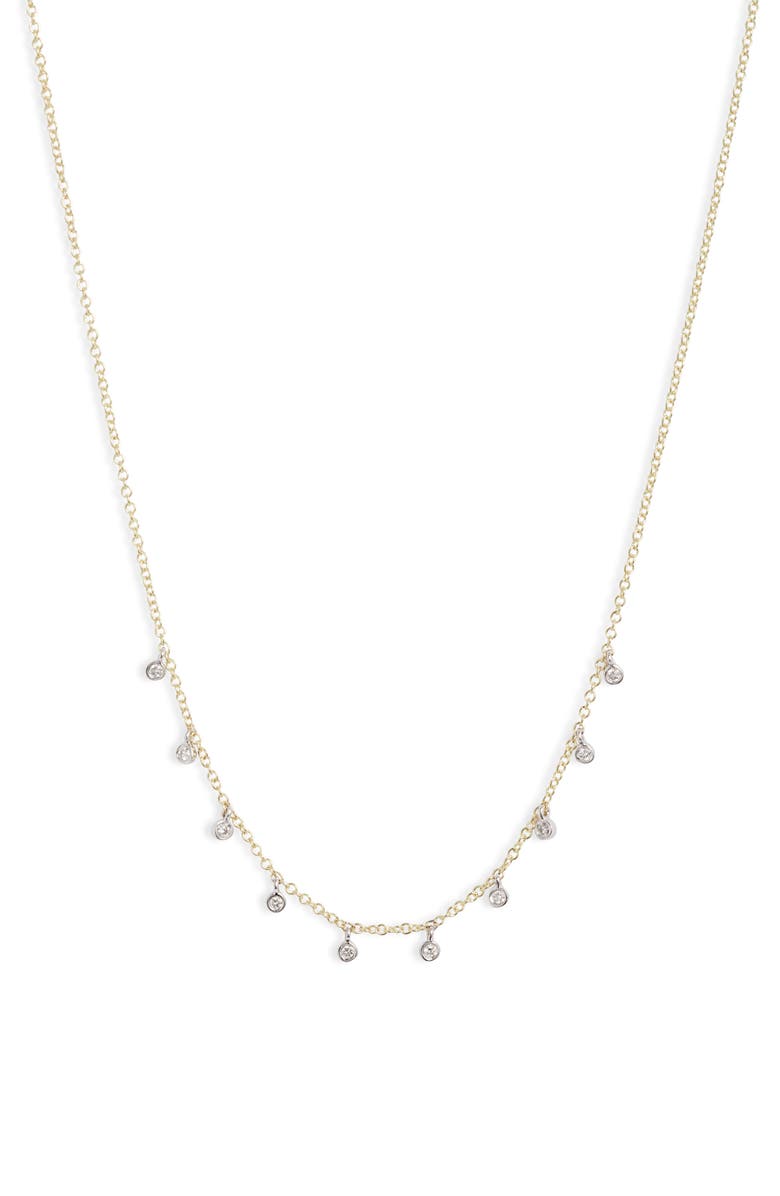 Meira T Diamond Shaker Frontal Necklace, Main, color, Diamond/ Gold