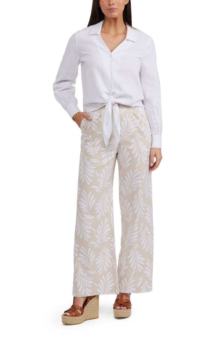 Ellen Tracy Tie Front Shirt, Alternate, color, 