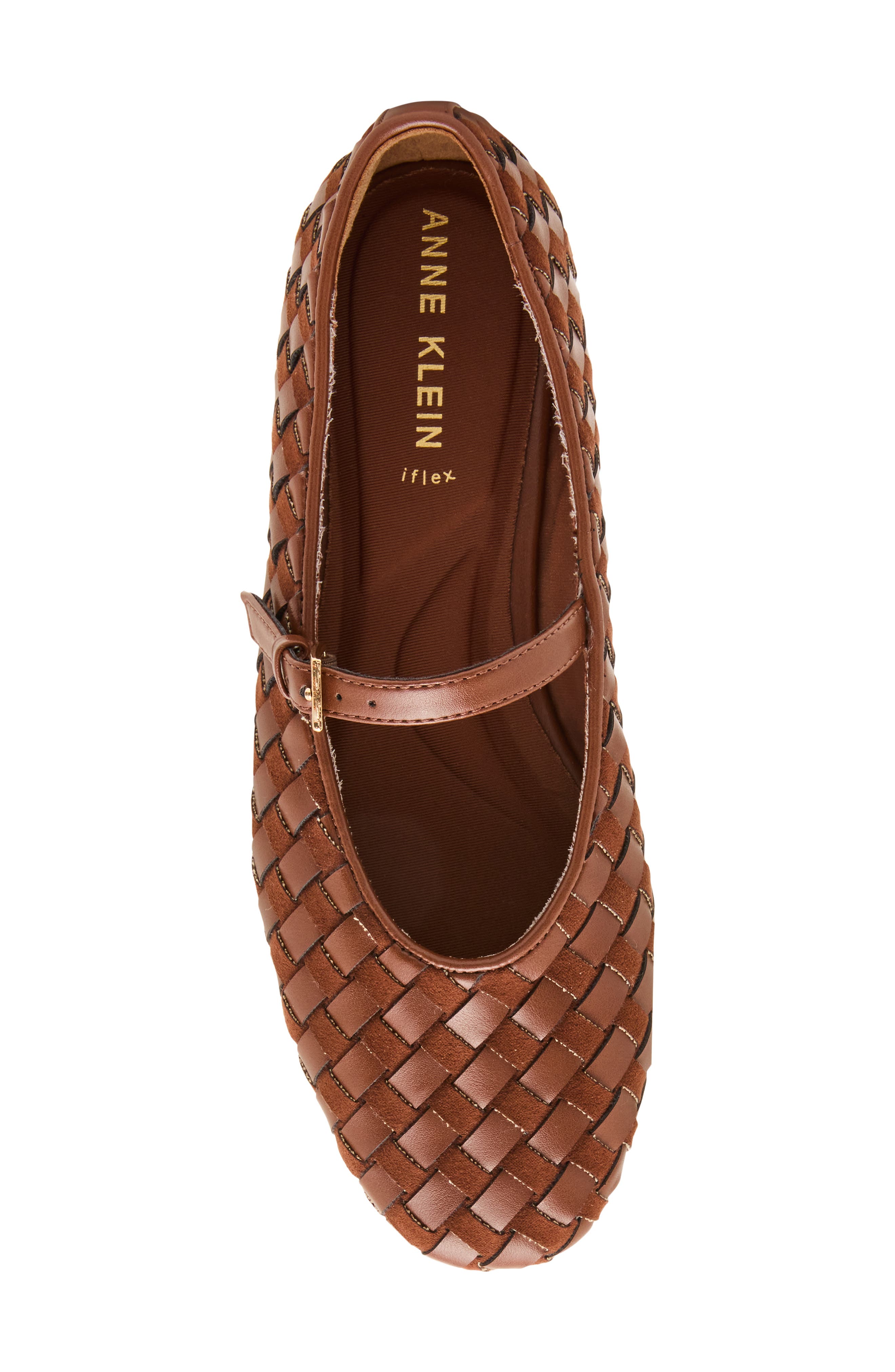Connie Mary Jane Flat, Alternate, color, COGNAC