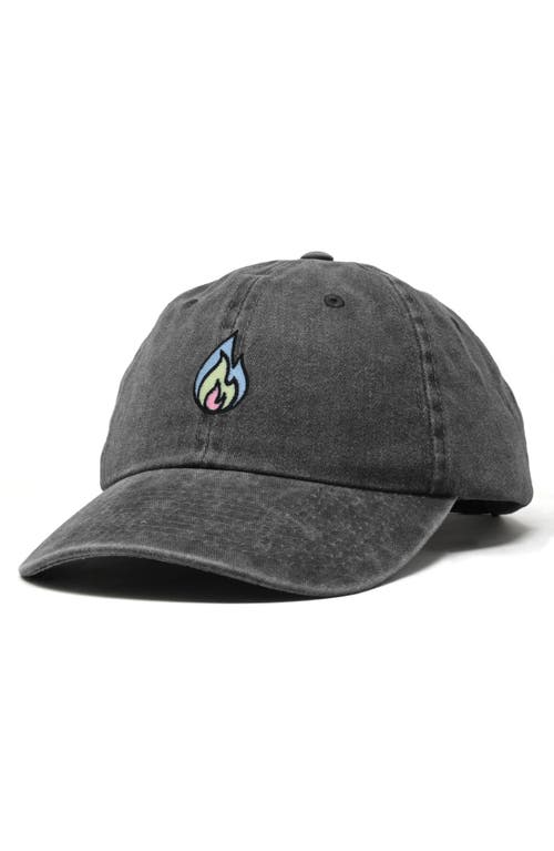 Dalix Fire Dad Hat In Washed Black