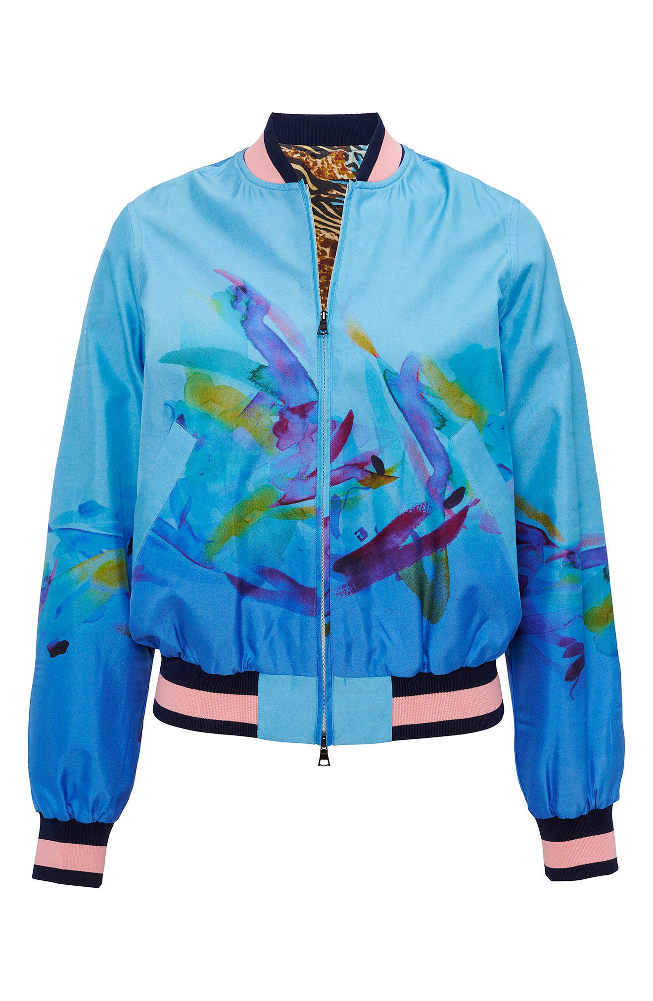 Robert Graham Meredith Reversible Silk Bomber Jacket (Women) | Nordstrom