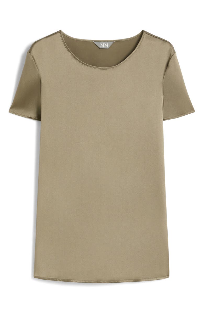 MM by Max Mara Cortona Stretch Silk Top, Alternate, color, Horn Grey Green