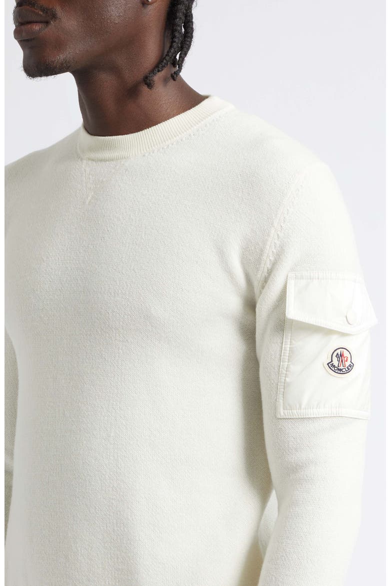 Wool Crewneck Sweater, Alternate, color, SILK WHITE