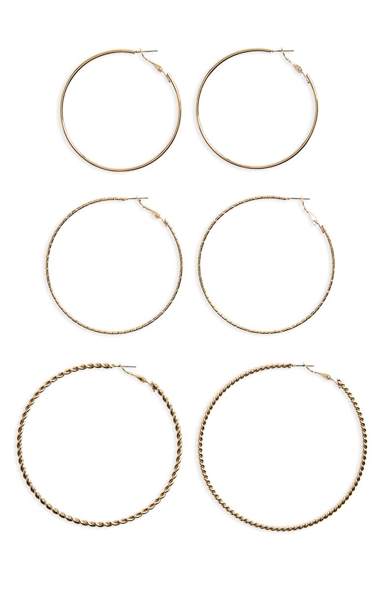 BP. 3-Pack Large Hoop Earrings, Main, color,