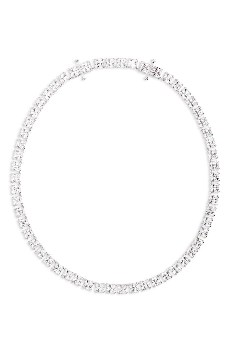 Swarovski Matrix Swarovski Crystal Collar Necklace, Main, color, Silver / Clear Crystal