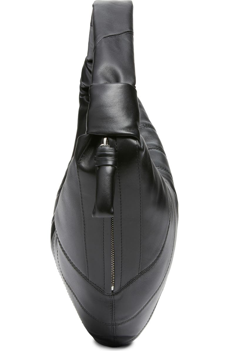 Lemaire Fortune Croissant Leather Shoulder Bag, Alternate, color, Black