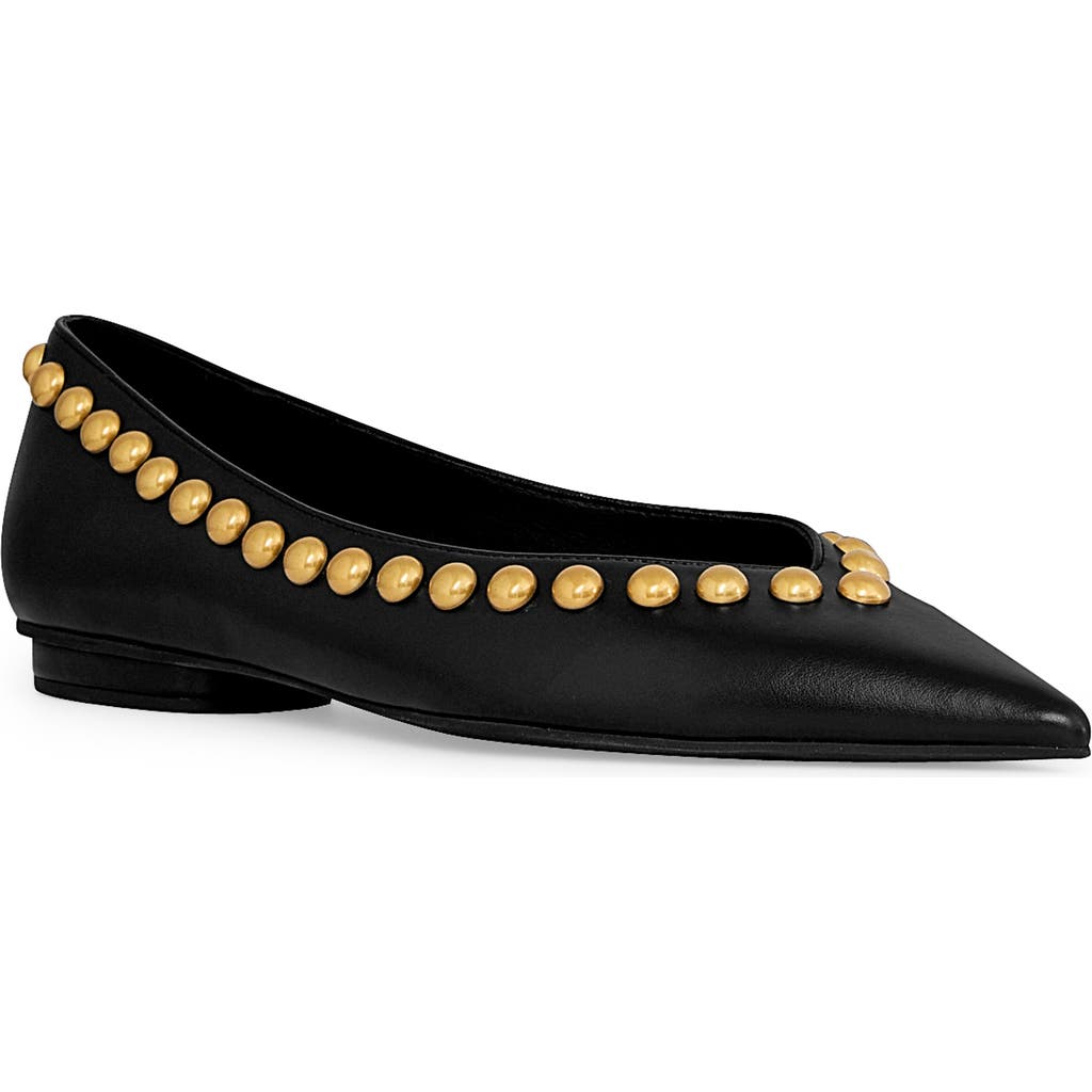 Rebecca Minkoff Studded Leather Ballet Flat In Black