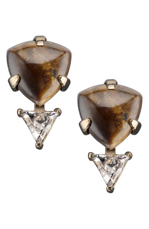 Lido Tiger's Eye Stud Earrings