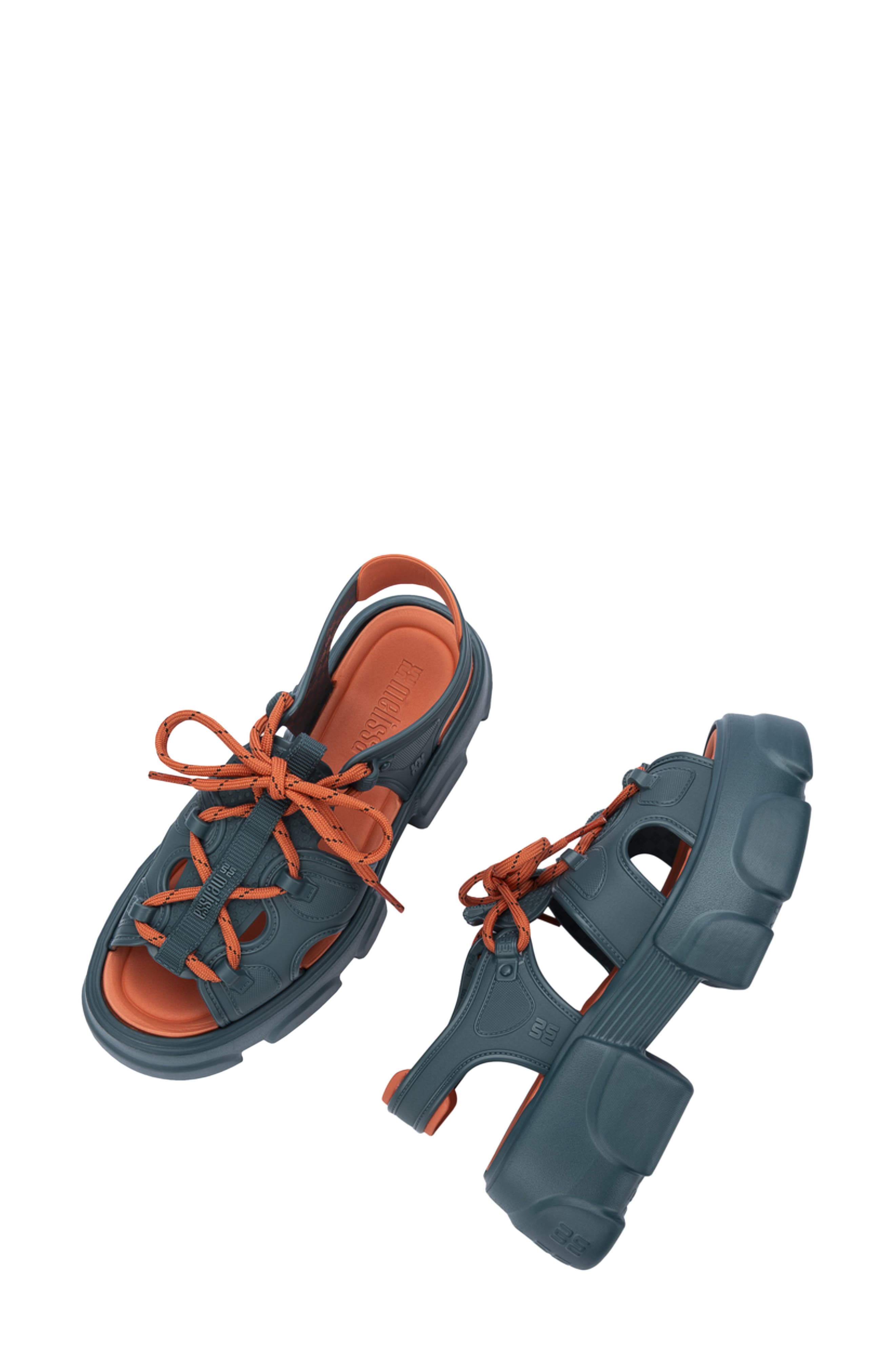 Camp Platform Sandal, Alternate, color, BLUE/ ORANGE