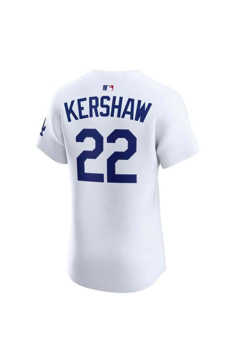 Nike Men's Nike Clayton Kershaw White Los Angeles Dodgers Home Elite Jersey, Alternate, color, 