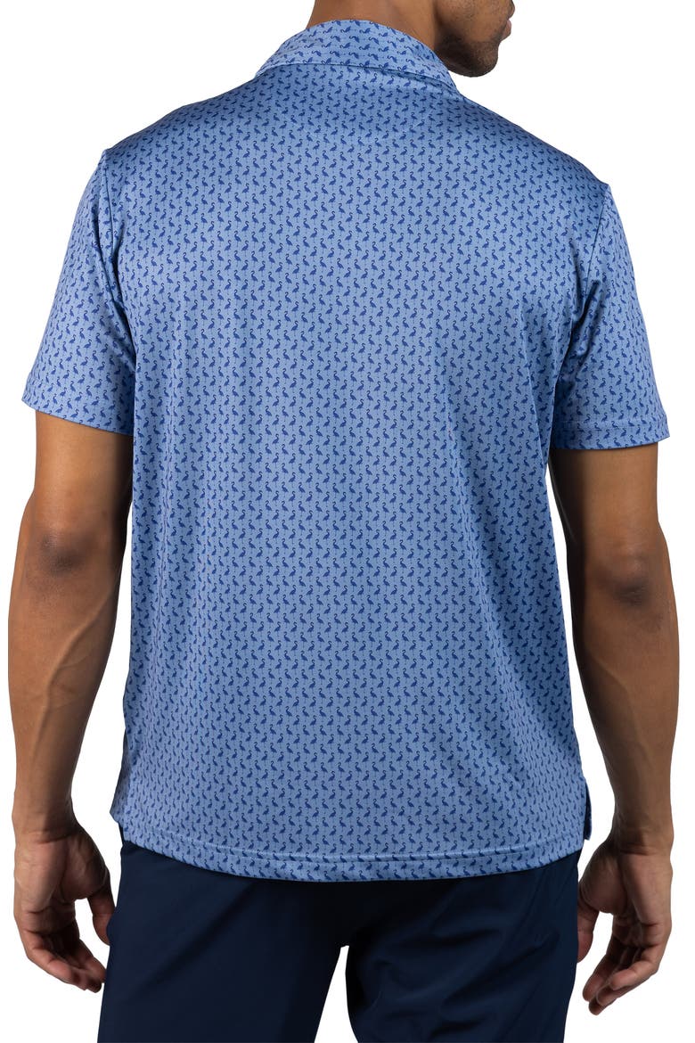 Byrds Print Performance Polo, Alternate, color, DENIM