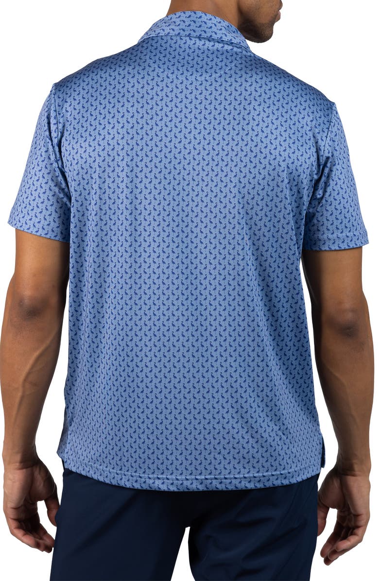 TailorByrd Byrds Print Performance Polo, Alternate, color, Denim