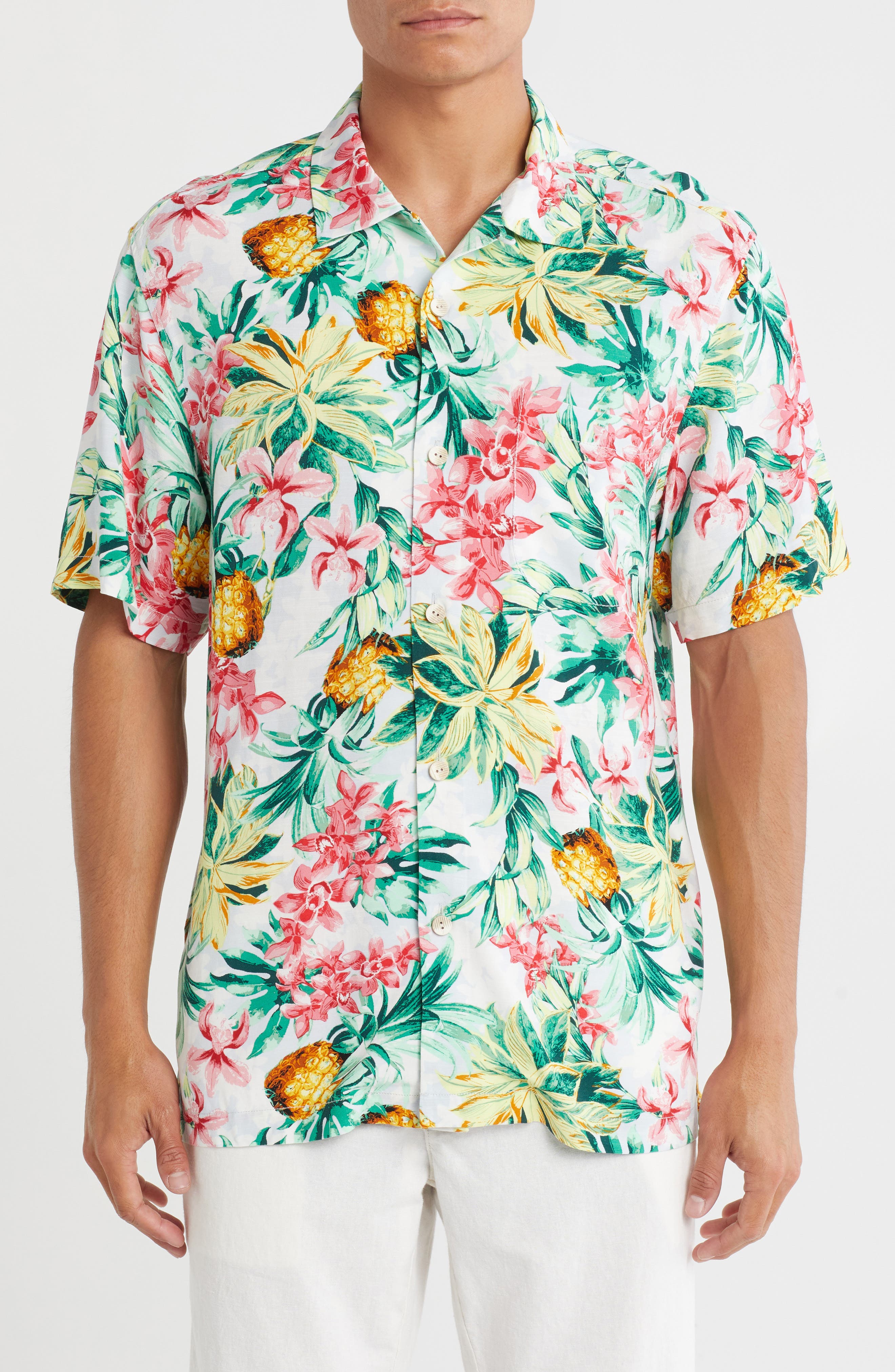 Tommy Bahama Veracruz Cay Orchid Oasis Lenzing™ EcoVero™ Viscose Button-Up Shirt