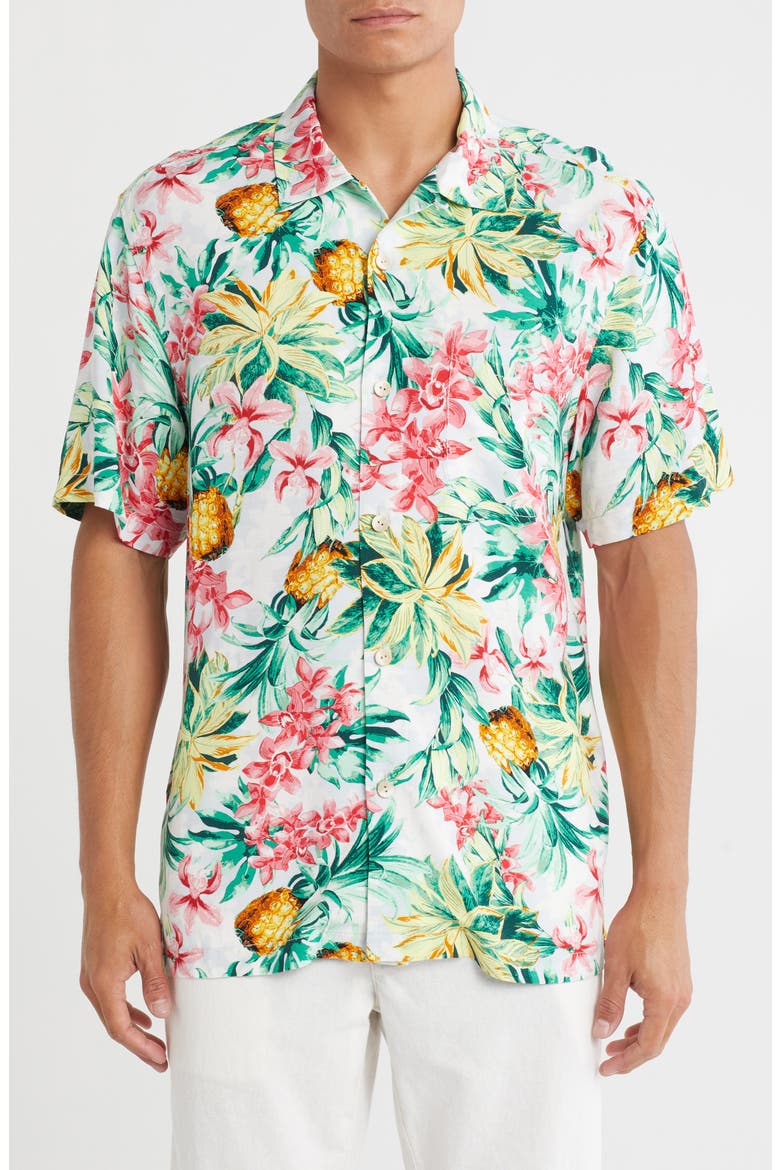 Veracruz Cay Orchid Oasis Lenzing™ EcoVero™ Viscose Button-Up Shirt, Main, color, SUMMER GREY MULTI
