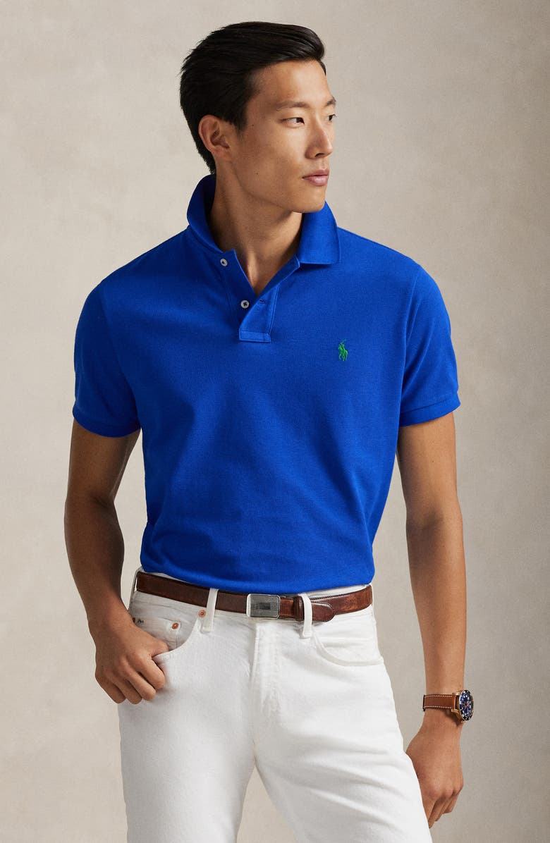 Polo Ralph Lauren The Iconic Cotton Piqué Polo, Alternate, color, Pacific Royal