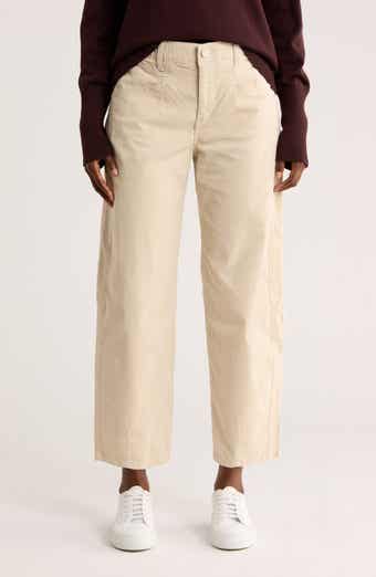 Democracy High Waist Barrel Leg Corduroy Pants