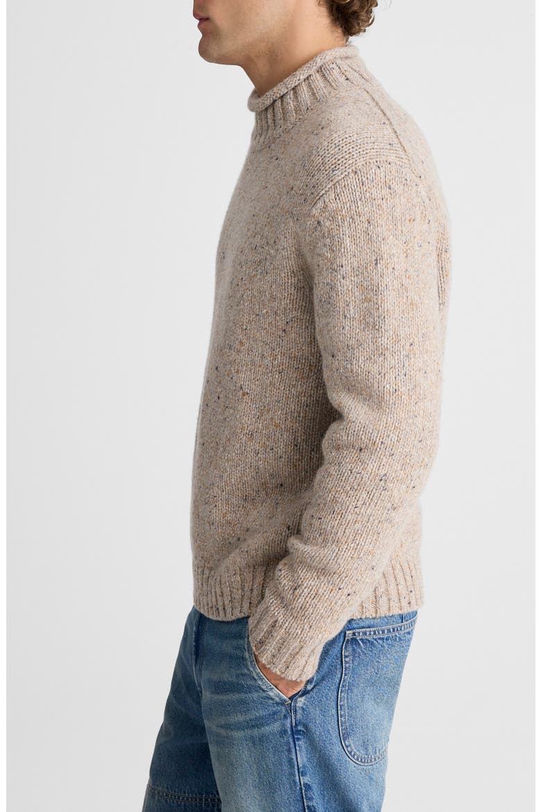 Roll Neck Donegal Wool Blend Sweater, Alternate, color, OATMEAL