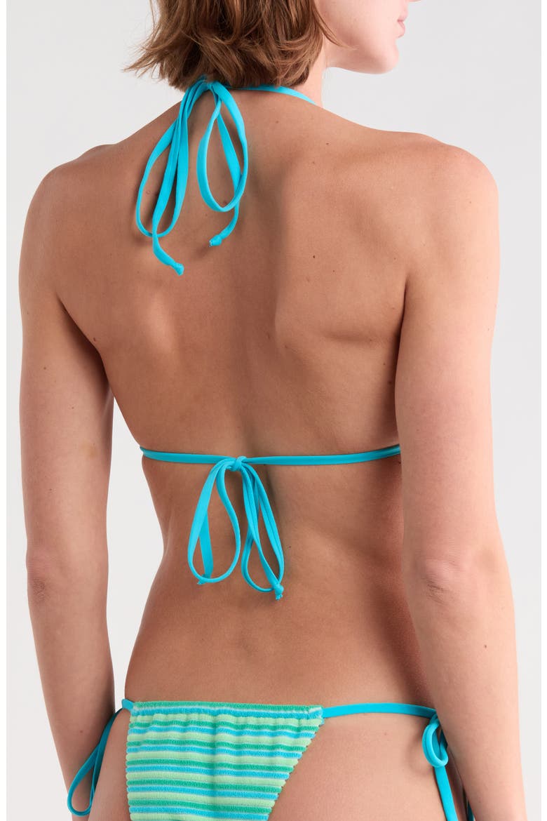 Bali Terry Triangle Bikini Top, Alternate, color, FLOATIE