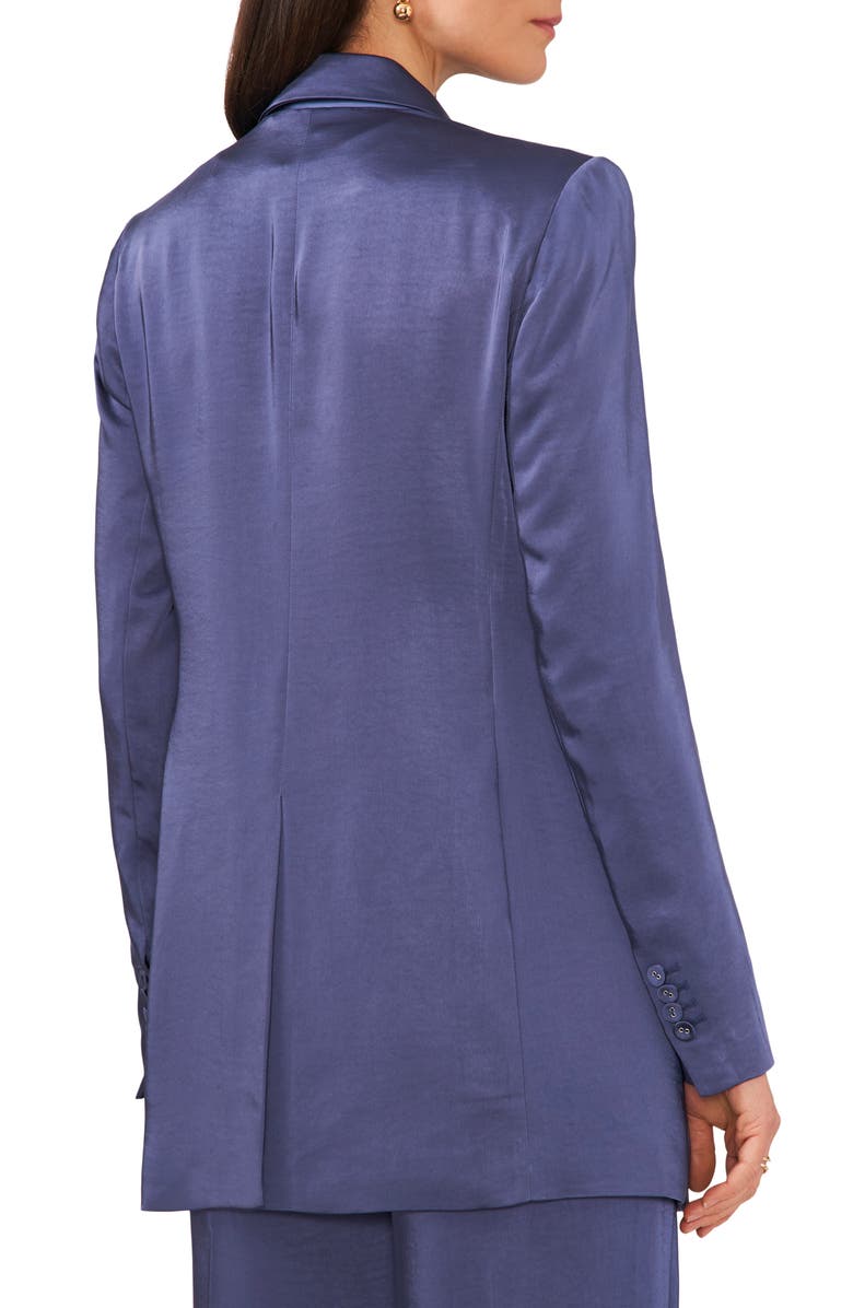 Vince Camuto Double Breasted Satin Longline Blazer, Alternate, color, 