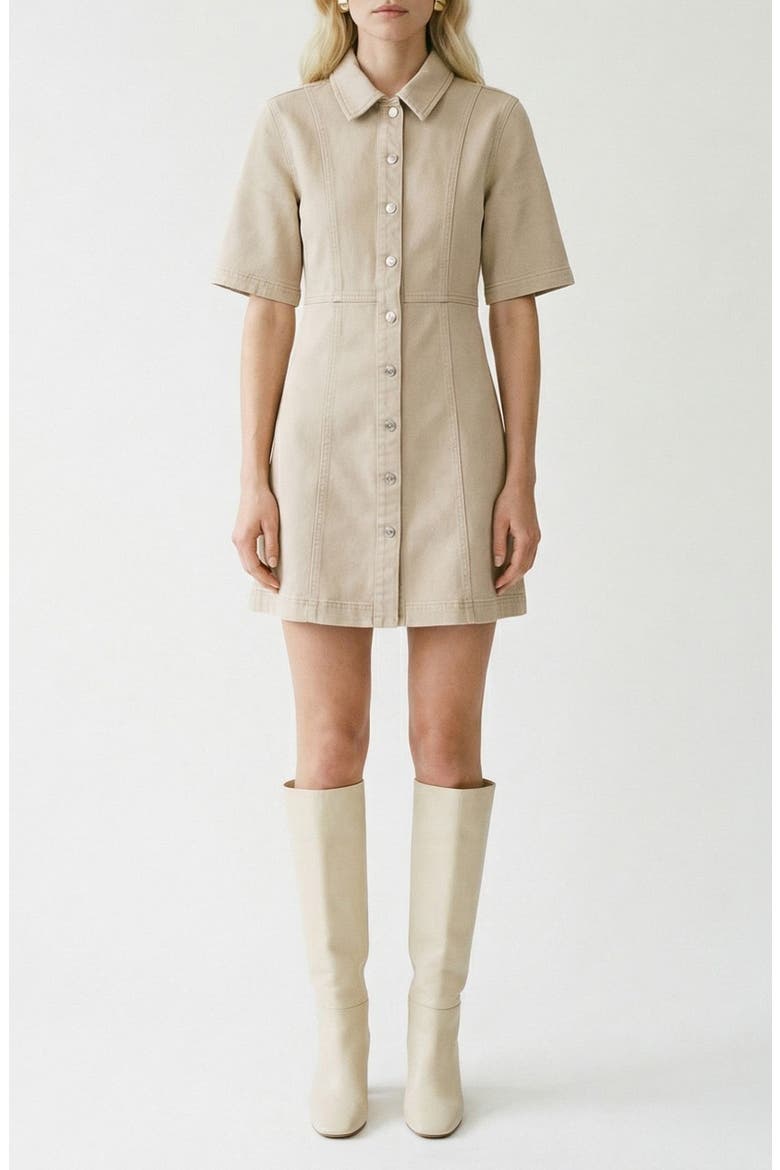 Daisy Denim Dress, Main, color, SILVER MINK DETAIL WASHED