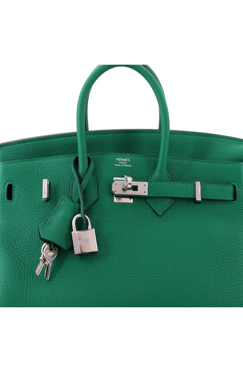 Pre-Owned Hermes Birkin Handbag Green Togo with Palladium Hardware 25, Alternate, color,