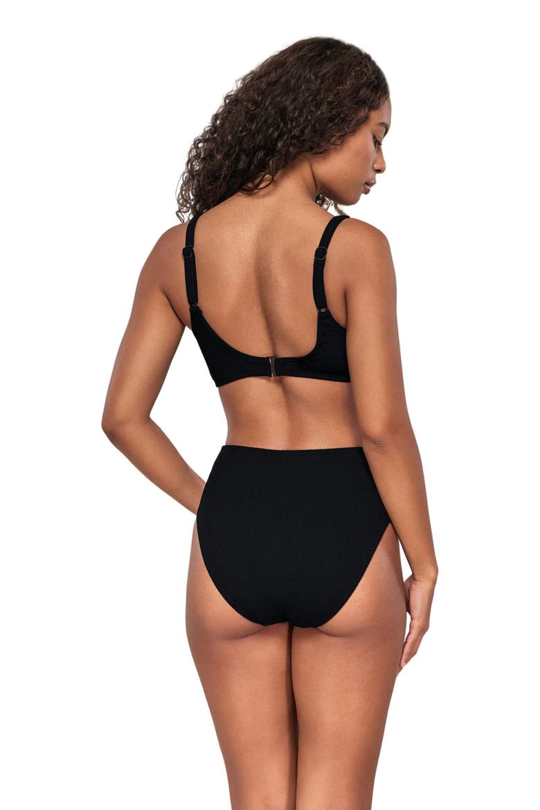 Astrid High Waist Bikini Swim Bottoms, Alternate, color, Black Pacifica