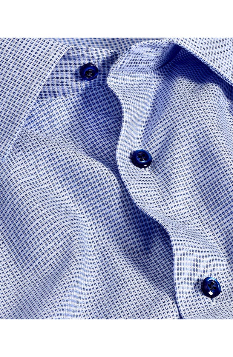 David Donahue Regular Fit Micro Dobby Dress Shirt, Alternate, color, Blue